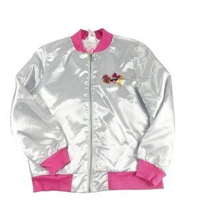 Jojo Girls Siwa Jacket Gray Pink Color Block Rainbow Own Your Power XS/S New